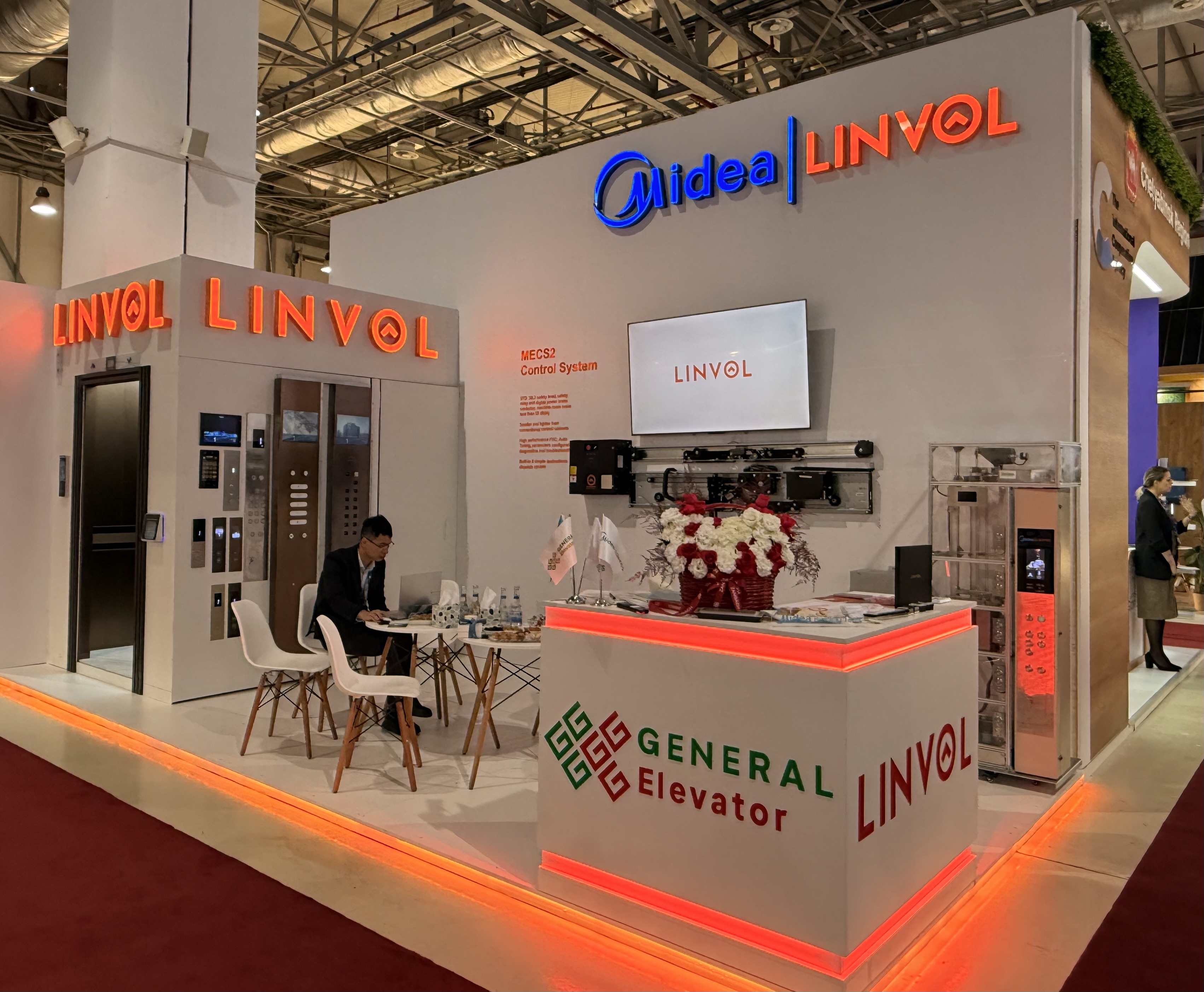 General Elevator company presented new generation Midea | LINVOL elevator technologies for smart city infrastructure at Baku Build 2025 construction exhibition.